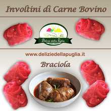 Carica l'immagine nel visualizzatore di Gallery, Unico e gustoso il Ragù con le Braciole alla barese di Bovino direttamente a casa tua, unica braciola pugliese vera delizia della puglia da nonna Gina