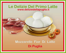Carica l'immagine nel visualizzatore di Gallery, Sempre Gustose e speciali Mozzarelle Fresche al Fior di Latte della Puglia, le Regine della Puglia, con Latte Pugliese, prodotto caseario tra Andria, Altamura e Bisceglie, è una vera Delizia della Puglia