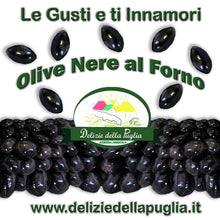 Carica l'immagine nel visualizzatore di Gallery, Oliva nera al Forno, le Olive nolche della Puglia al forno con tante Delizie della Puglia da Bisceglie