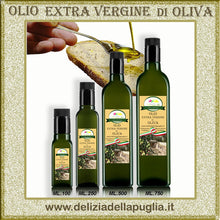 Carica l&#39;immagine nel visualizzatore di Gallery, Le migliori Bottiglie di Olio extra vergine di Oliva da 100 – 250 – 500 – 750 ml. Una vera delizia della Puglia direttamente a casa tua
