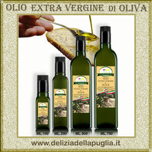Carica l'immagine nel visualizzatore di Gallery, Le migliori Bottiglie di Olio extra vergine di Oliva da 100 – 250 – 500 – 750 ml. Una vera delizia della Puglia direttamente a casa tua
