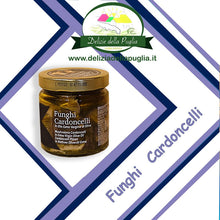 Carica l'immagine nel visualizzatore di Gallery, Funghi Cardoncelli di Puglia in Olio extra vergine di oliva EVO vere Delizie della Puglia e Prodotti tipici Pugliesi da Bisceglie 8033866853239