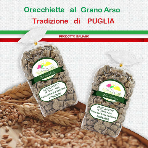 Orecchiette al grano arso dalle antiche origini dei Prodotti Tipici Pugliesi delle Vere Delizie della Puglia Bisceglie