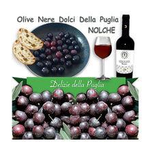 Carica l'immagine nel visualizzatore di Gallery, Olive nere dolci e Olive nolche della Puglia e Olive Nolca con tante Delizie della Puglia da Bisceglie