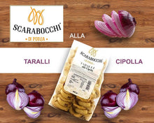 Carica l'immagine nel visualizzatore di Gallery, Taralli Pugliesi alla Cipolla gr. 400 Taralli Salati da Scarabocchi di Puglia e tante Delizie della Puglia con Taralli Salati e Dolci dalla Puglia