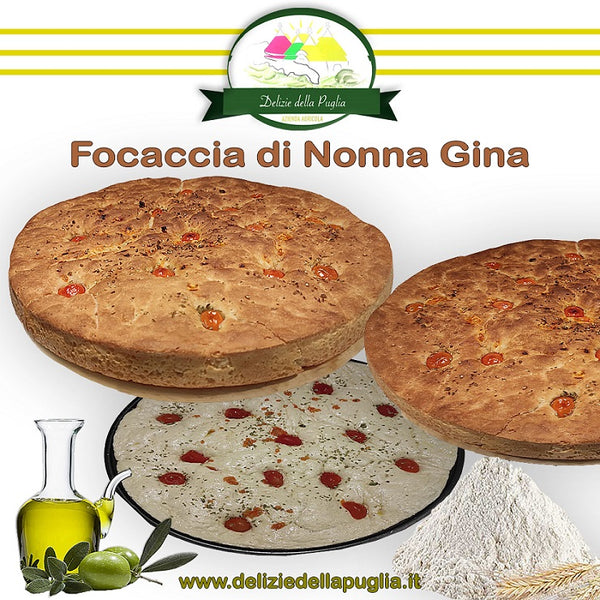 Ricetta della Focaccia Pugliese con pomodorini da Nonna Gina