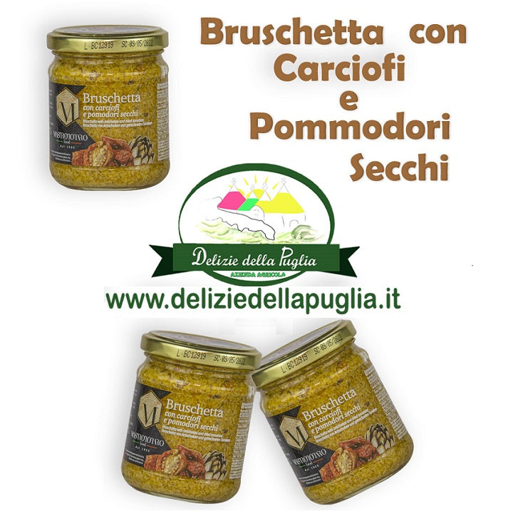 Bruschetta con carciofi e pomodori secchi da gr 180