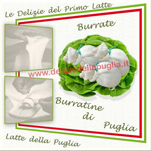 Gustose e speciali le Burrate con crema di Latte della Puglia, una Burrata gustosa direttamente a casa tua freschi a temperatura controllata da Bisceglie