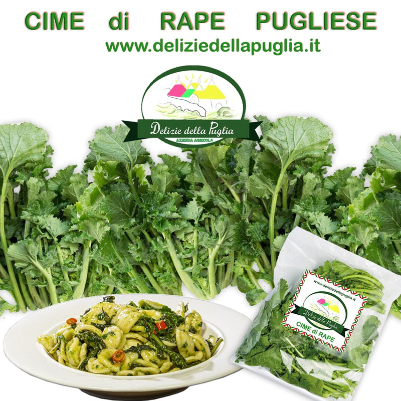 Cime di Rape pulite fresche in Busta 500g