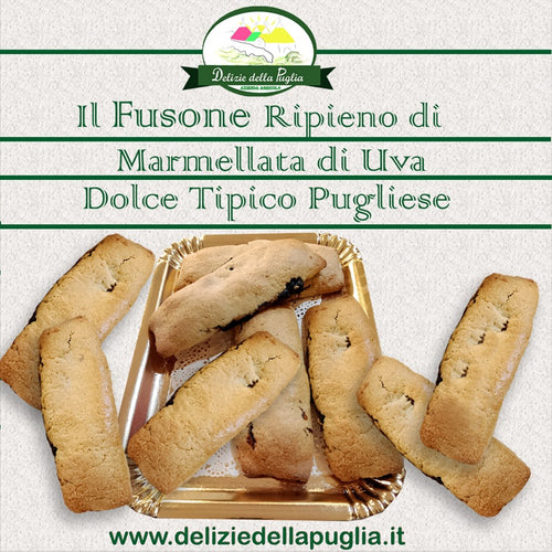 Finalmente il Fusone un Dolce della Puglia farcito con marmellata di Uva e mandorle che faceva la Nonna Lina e la nostra Mamma, ripieno  con pasta frolla ripiena 