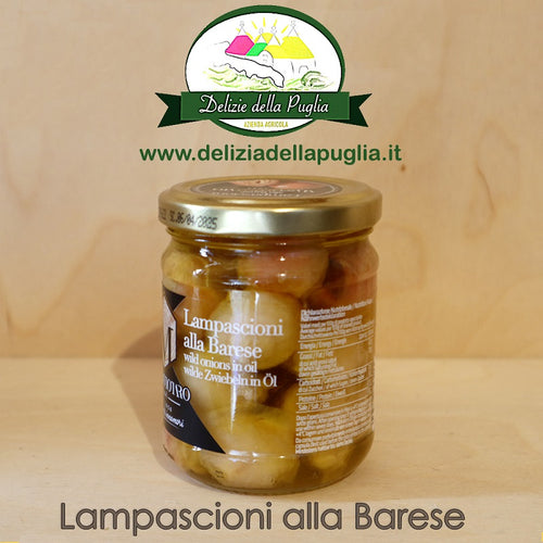 Lampascioni alla Barese e Conserve della Puglia vere Delizie della Puglia le Conserve Pugliesi shop online da Bisceglie Puglia direttamente a casa tua.