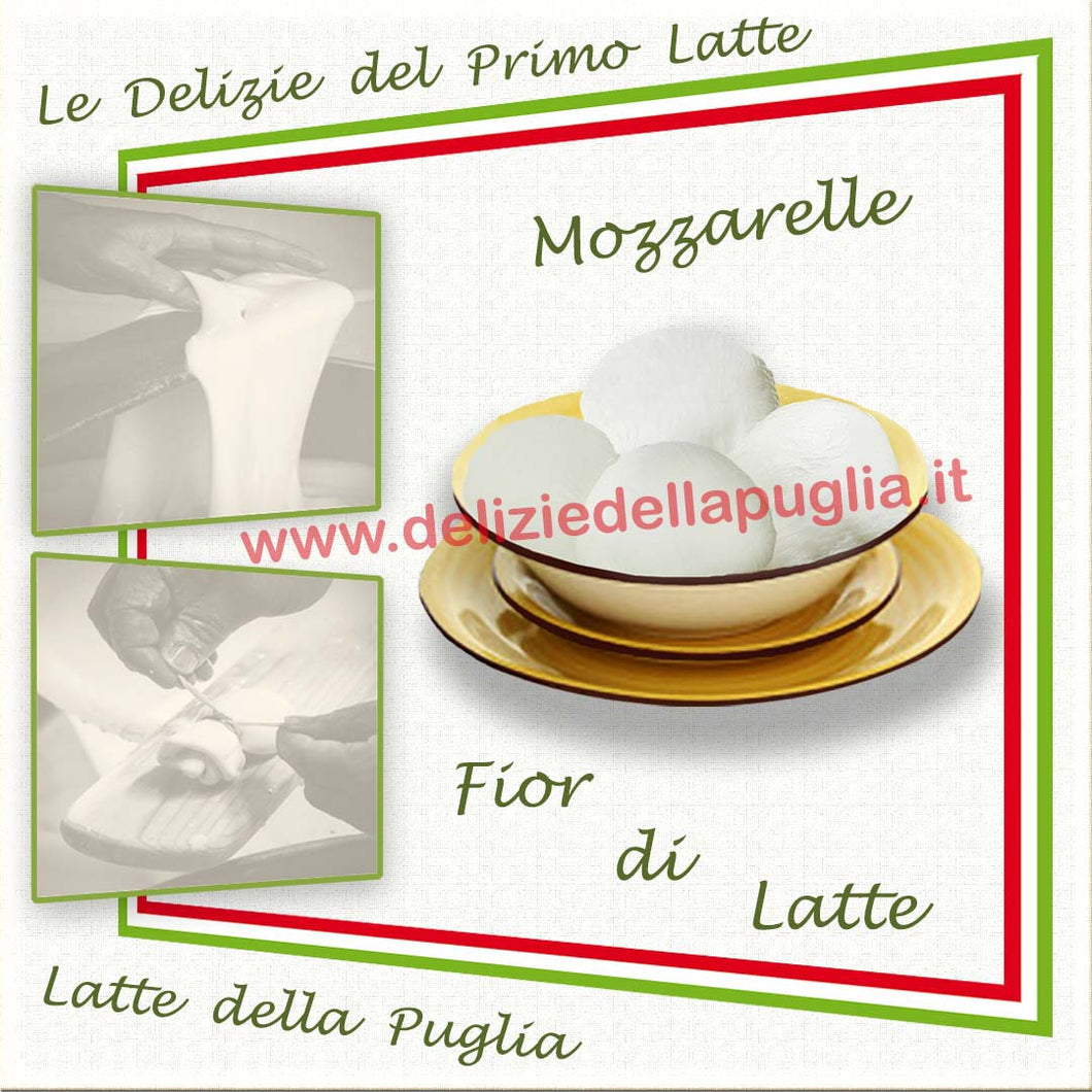 Sempre Gustose e speciali Mozzarelle Fresche al Fior di Latte della Puglia, le Regine della Puglia, con Latte Pugliese, prodotto caseario tra Andria, Altamura e Bisceglie, è una vera Delizia della Puglia