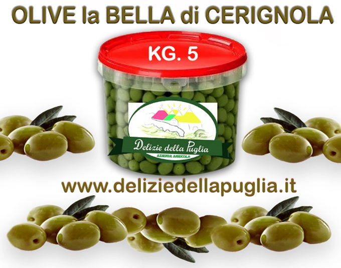 Ottime le Olive Bella di Cerignola una vera Delizia della Puglia direttamente a casa tua vendita online