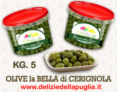 Ottime le Olive Bella di Cerignola una vera Delizia della Puglia direttamente a casa tua vendita online