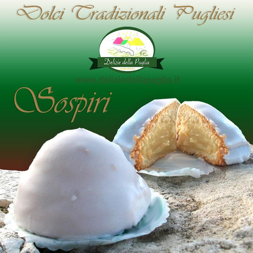 Eccezionali  i Sospiri Pugliesi di Bisceglie con la Glassa, in confezione da 8 Pz. sono una variante delle Tette delle Monache