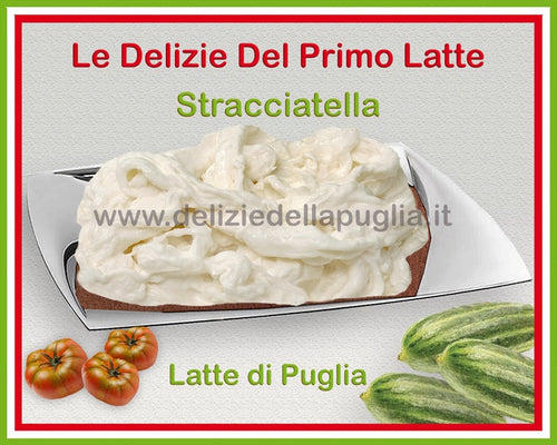 Gustosa morbida e cremosa la Stracciatella fresca una vera Delizia della Puglia direttamente a casa tua