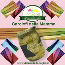 Carica l&#39;immagine nel visualizzatore di Gallery, Carciofi sottolio Pugliesi con Olio extra vergine di oliva Evo Delizie della Puglia e Prodotti tipici Pugliesi da Bisceglie Artichokes of the Mother - Artichokes de la mère Apulia Food
