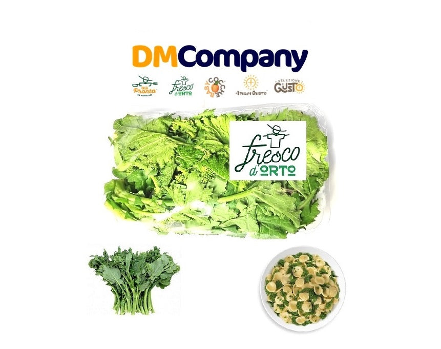 La Cima di Rapa della Puglia confezione da 500 gr. Pulite una Delizia della Puglia da Fresco D’Orto e Delizie della Puglia da Bisceglie 