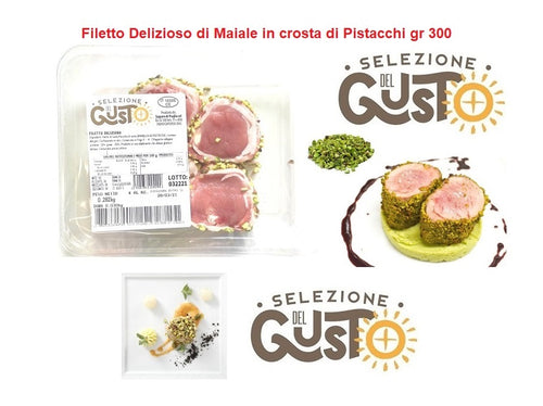 Delizioso filetto di Maiale in crosta di Pistacchi da gr 300 - 0958100324 da Selezione del Gusto - Delizie e Sapori di Puglia