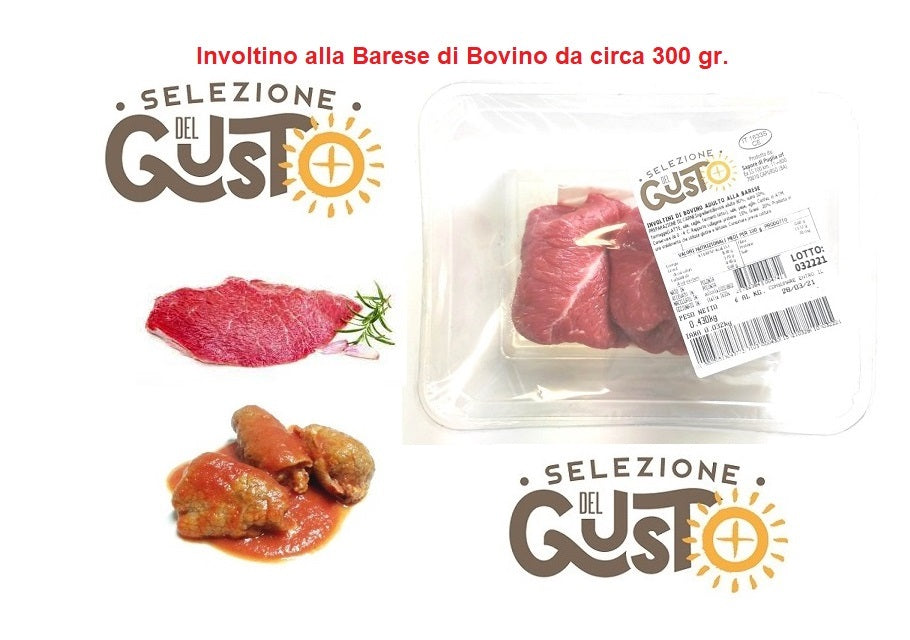Involtino la Brasciola alla Pugliese con carne di Bovino circa 300 gr. - 0958100303 da Selezione del Gusto e Delizie della Puglia