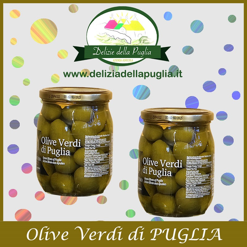 Ecco le Olive Verdi di Puglia la Bella di Cerignola in vaso da ml. 580 - 8033866853062