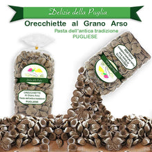 Carica l&#39;immagine nel visualizzatore di Gallery, Le Orecchiette al grano arso pasta antica da origini di Prodotti Tipici Pugliesi delle Vere Delizie della Puglia
