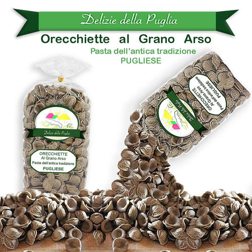 Le Orecchiette al grano arso pasta antica da origini di Prodotti Tipici Pugliesi delle Vere Delizie della Puglia