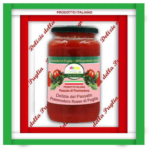 Ottima La vera passata di veri Pomodori freschi Italiani della Puglia solo con sugo di pomodori Pugliesi, una vera Delizia della Puglia la salsa Pugliese