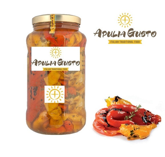 Peperoni grigliati in olio di semi confezione vetro da ml. 3100 - 0958100211 