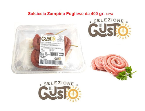 Salsiccia fresca di zampina pugliese deliziosa salsiccia mista Bovino e Suino – 0958100359 da Selezione del Gusto e DM Company Srl a Bisceglie in Puglia