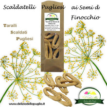 Carica l&#39;immagine nel visualizzatore di Gallery, Taralli ai Semi di Finocchio confezione gr. 400  da Scarabocchi di Puglia delle vere Delizie della Puglia a Bisceglie
