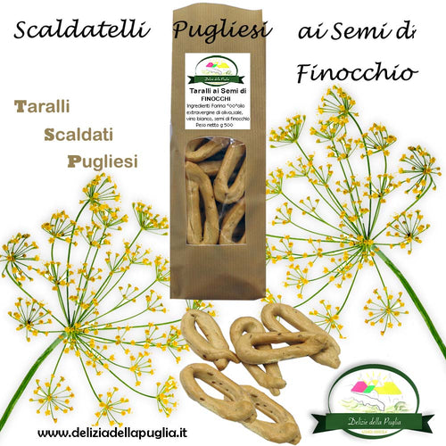 Taralli ai Semi di Finocchio confezione gr. 400  da Scarabocchi di Puglia delle vere Delizie della Puglia a Bisceglie