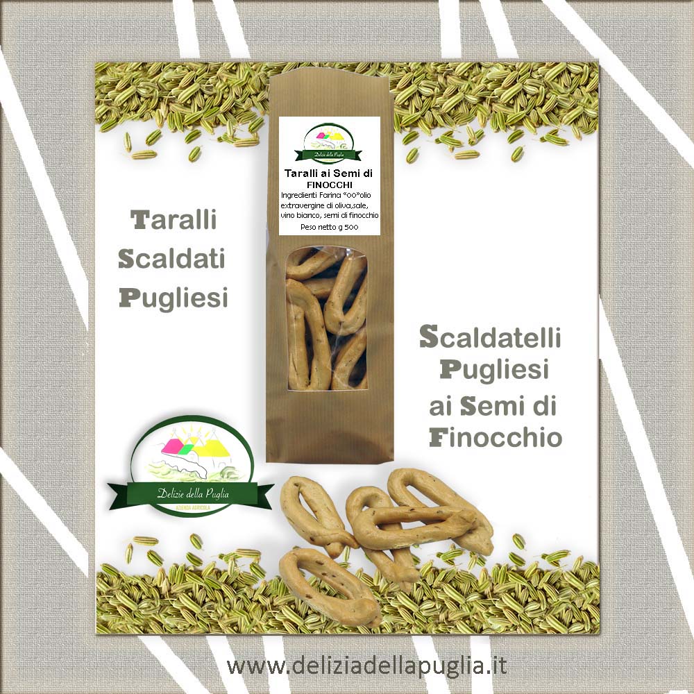 Ottimi i Taralli Scaldatelli Pugliesi ai semi di finocchio sono una vera Delizia della Puglia da Bisceglie