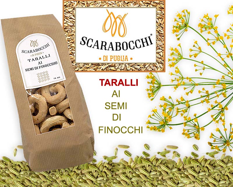 Taralli ai Semi di Finocchio e Taralli Salati al Finocchietto da Scarabocchi di Puglia con tante Delizie della Puglia e Taralli Salati e Dolci