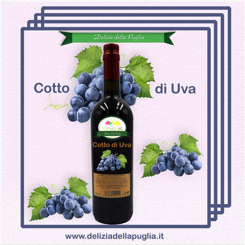 Vincotto di Uva Pugliese da mosto fresco di uva della Puglia tra le vere Delizie della Puglia per Cartellate al Vino cotto