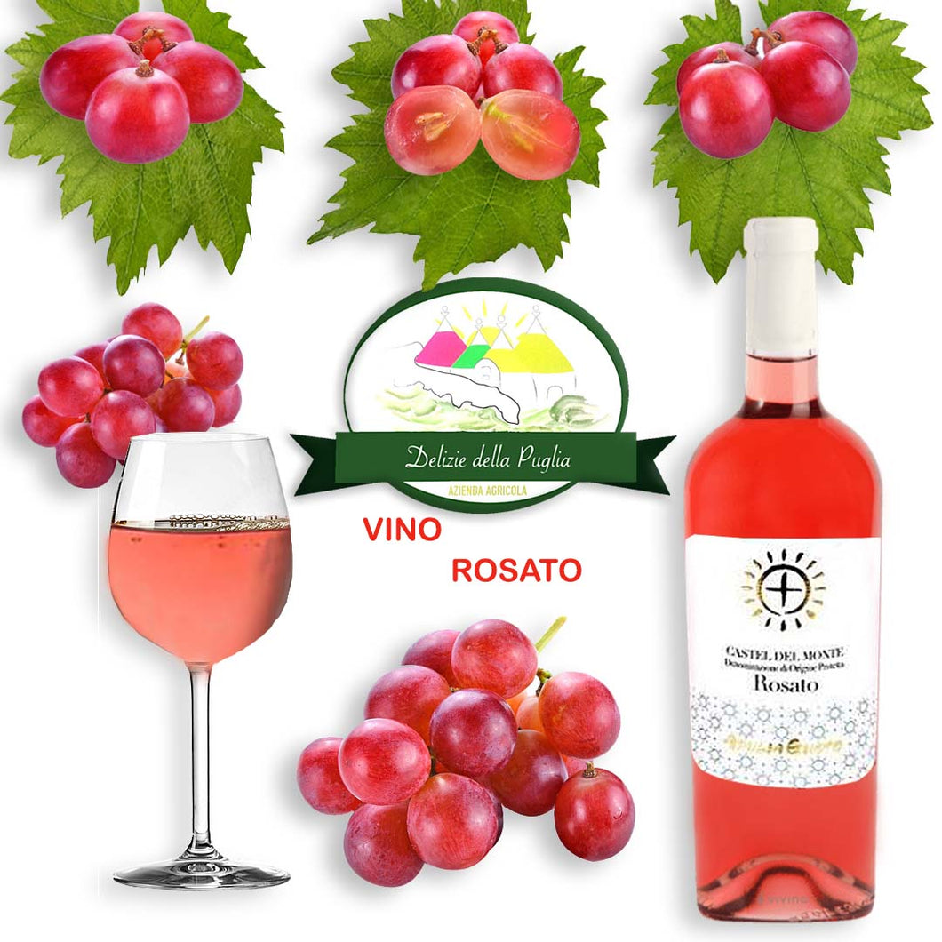 Vini Rosati pregiati di Puglia il Vino rosato Pugliese Castel del Monte una vera Delizia della Puglia il vino rosè